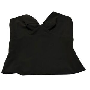CUSHNIE strapless black top